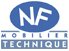 Logo NF norm for professional technical furniture 