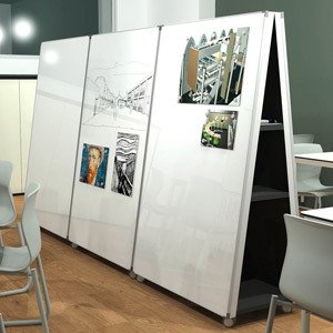 Cloisson mobile double tableau blanc