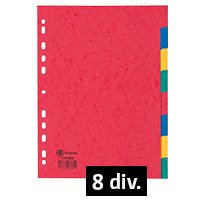 set tabbladen met 8 verdelingen