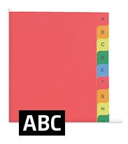 alfabetische tabbladen ABC