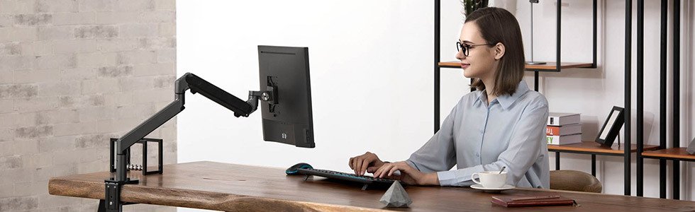 Bras écran ergonomique pour le bureau