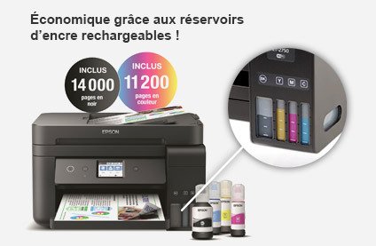 Imprimante jet d’encre à réservoirs rechargeables