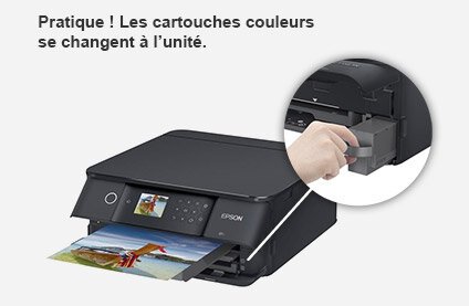 Inkjetprinter met afzonderlijke cartridges