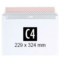 envelope in C4 size 229  x 324 mm 