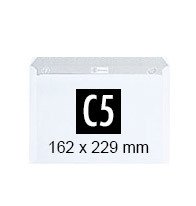 envelope in C5 size 162 x 229 mm 