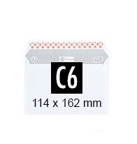 envelope C6 size 114 x 162 mm 