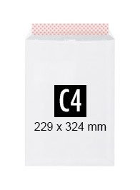 sleeve C4 size 229 x 324 mm 