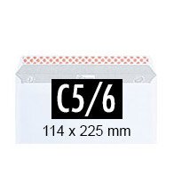 enveloppe format c5-c6 taille 114x229 mm