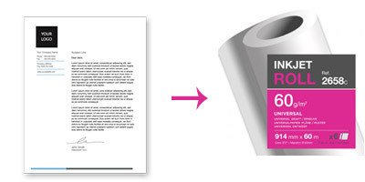 Universal plotter paper for light printing