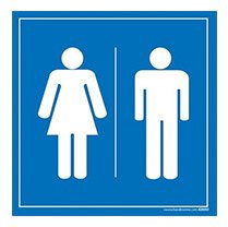 Adhésif signalisation WC homme femme
