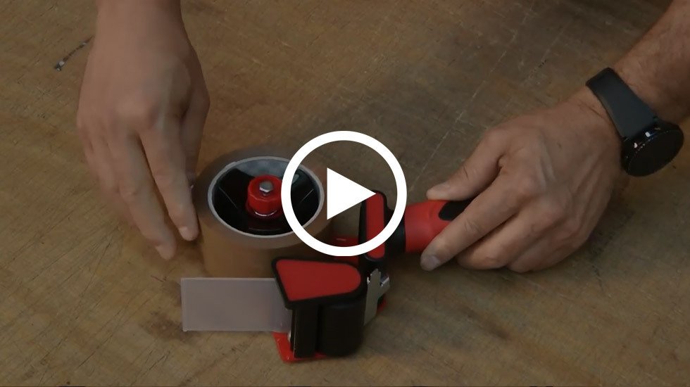 Instruction video on how to change the tape on a professional tape dispenser