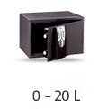 small safe of less than 20 litres 