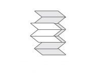 Gewikkeld geplooide handdoeken in een pak