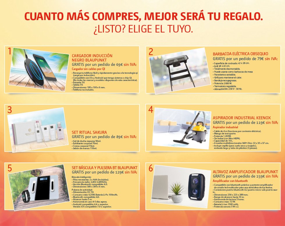 Elige entre 6 regalos