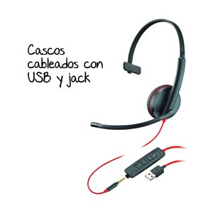 Auriculares con cable de conectividad múltiple