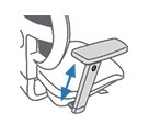 accoudoirs 1D de siège de bureau