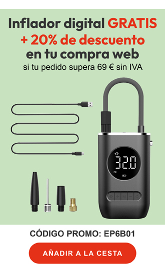 Inflador digital y 20% de descuento