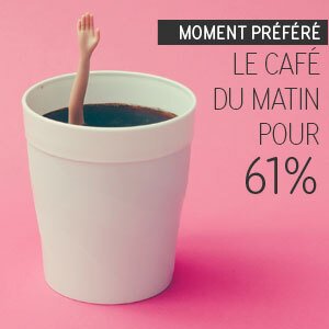Enquête Kantar TNS Bruneau : pour 61 pour cent des salariés, le café du matin est le moment préféré de la journée