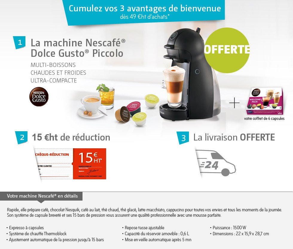 la machine Nescafé Dolce Gusto Piccolo offerte