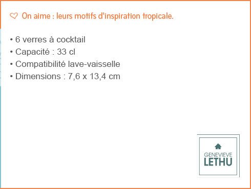 Verres &agrave; cocktail