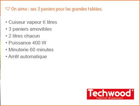 Le cuit vapeur Techwood