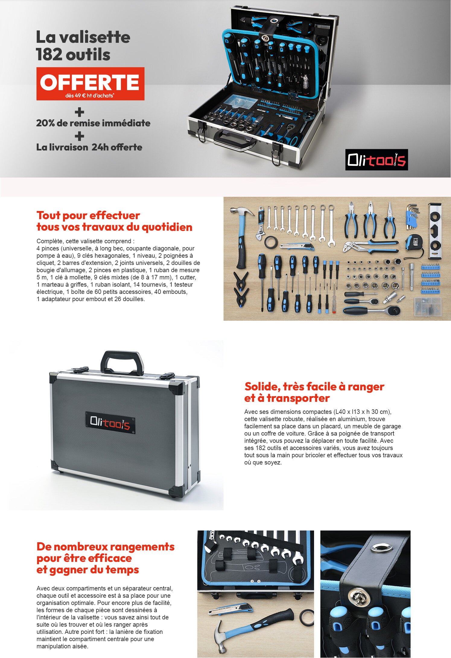 la mallette outils dès 49€ + 20% de remise