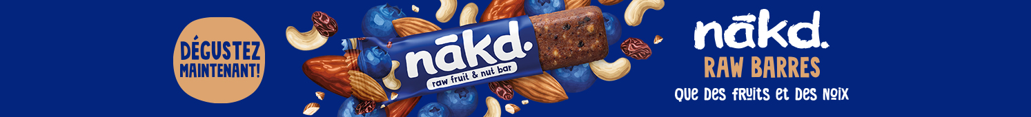 Nakd Raw Barres  Que des fruits et des noix Dégustez maintenant !