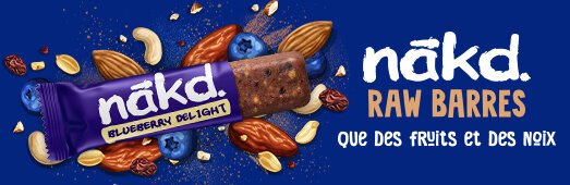 Nakd Raw Barres  Que des fruits et des noix Dégustez maintenant !