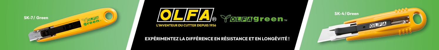 Olfa L'inventeur du cutter depuis 1956 Expérimentez la différence en résistance et en longévité