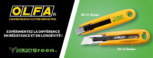 Olfa L'inventeur du cutter depuis 1956 Expérimentez la différence en résistance et en longévité