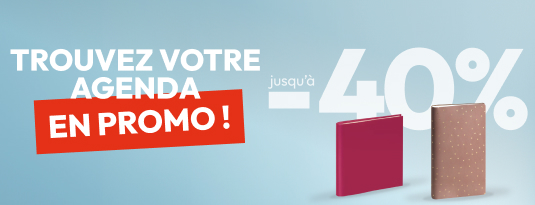Trouvez votre agenda en promo !  Jusqu'à -40%  Vite, j'en profite