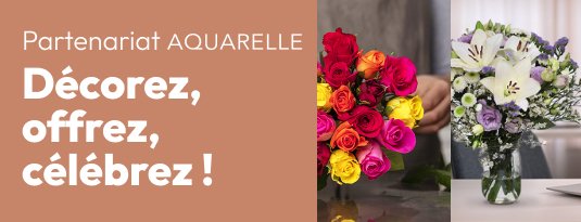 Nouveau partenariat AQUARELLE Décorez, offrez, célébrez !