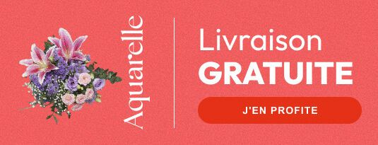 Aquarelle  Livraison GRATUITE Offres des fleurs, on vous offre la livraison J'en profite