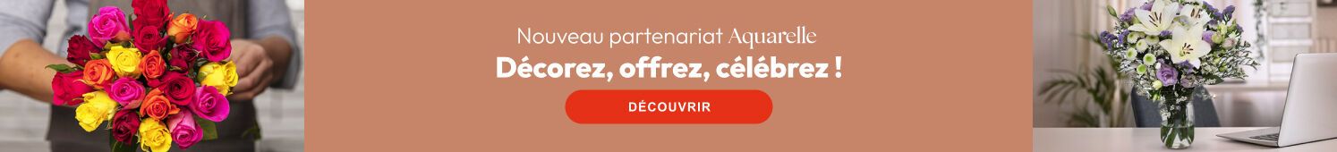 Nouveau partenariat AQUARELLE Décorez, offrez, célébrez ! Découvrir