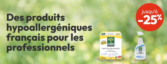 Des produits hypoallergéniques français pour les professionnels  Jusqu'à -25%  J'en profite