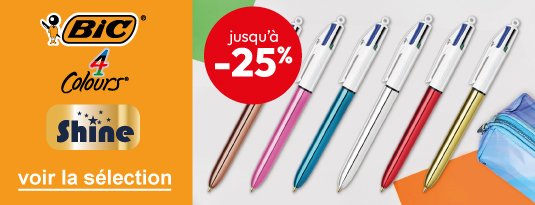 Bic 4 Colours Shine  Jusqu'à -25%  Voir la sélection