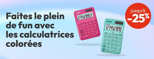 Faites le plein de fun avec les calculatrices colorées Jusqu'à -25% Voir la sélection