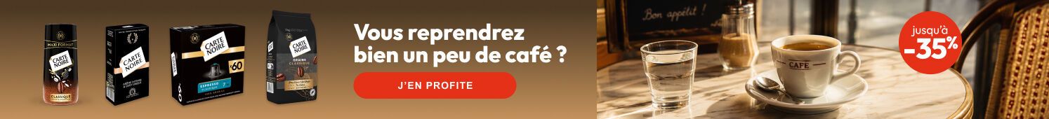 Carte Noire  Vous reprendrez bien un peu de café ? Jusqu'à -35% J'en profite