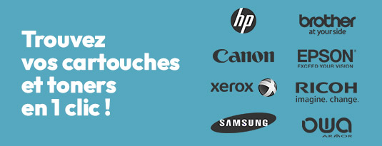 Trouvez vos cartouches et toners en 1 clic !