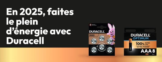 En 2025, faites le plein d'énergie avec Duracell Voir la boutique