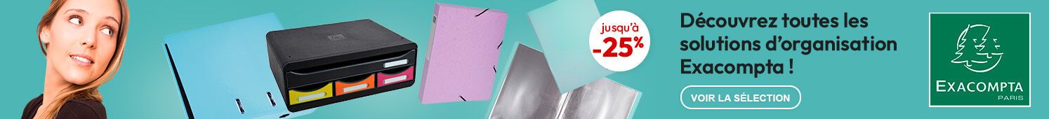Découvrez toutes  les solutions d'organisation Exacompta ! Jusqu'à -25% Voir la sélection