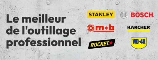 Le meilleur de l'outillage professionnel  Voir la boutique
