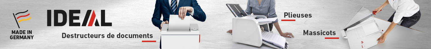 Ideal : destructeurs de documents  Made in Germany Destructeurs/ Massicots/Plieuses