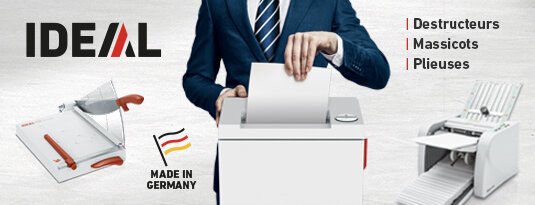 Ideal : destructeurs de documents  Made in Germany Destructeurs/ Massicots/Plieuses