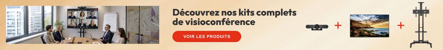 Découvrez nos kits complets de visioconférence Voir les produits