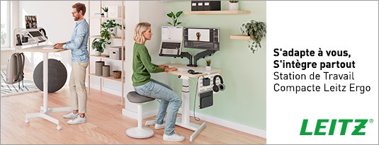 S'adapte à vous, s'intègre partout Station de travail compacte Leitz Ergo