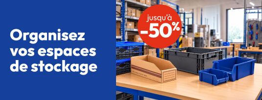 Organisez vos espaces de stockage simplement !  Jusqu'à -50%