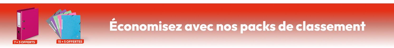 Économisez avec nos packs de classement  Vite, j'en profite !