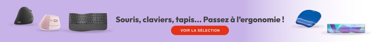 Souris, claviers, tapis... passez à l'ergonomie ! Voir la sélection