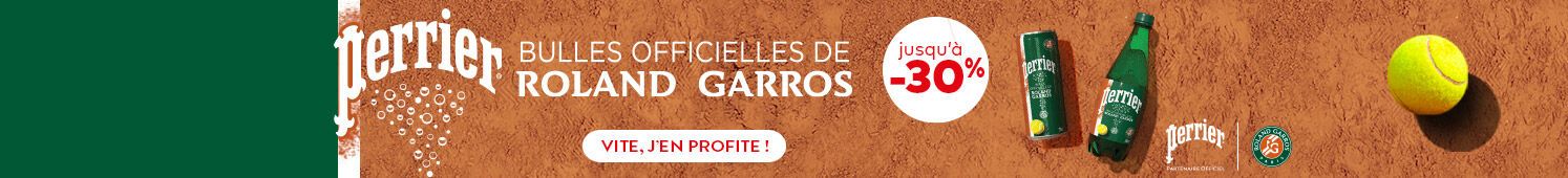 Perrier  Bulles officielles de Roland Garros Jusqu'à -30%